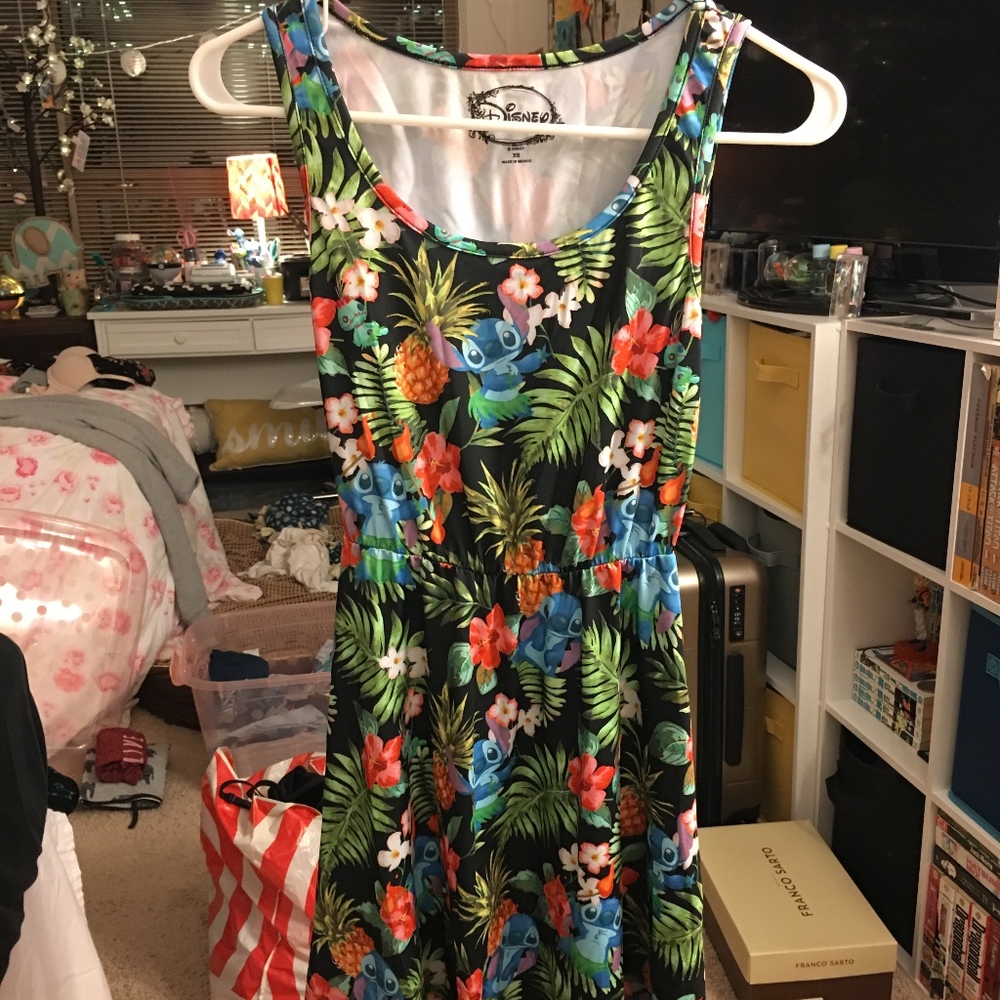 Hot Topic Lilo & Stitch Floral Skater Dress